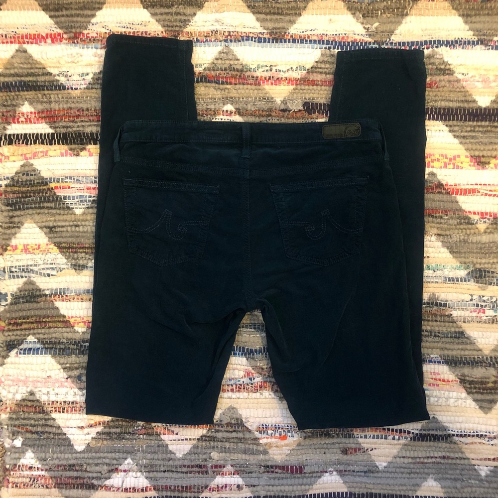 AG Adriano Goldschmied Super Skinny the Legging Cord Pants stretchy size 28 Teal - Picture 5 of 8